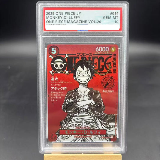 DIY ONE PIECE Rating Card MONKEY D. LUFFY MAGAZINE VOL.20 ST21-014 JP Collection Card Copy 10Points Rating Card Anime Game Gift