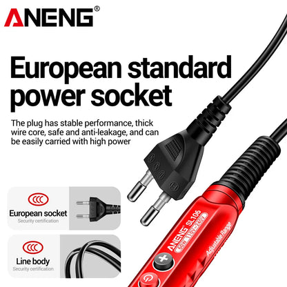 ANENG 60W Professional Electric Soldering Iron Adjustable Temperature SL106 EU/220V US/110V Welding Repair + M113 Multimeter Too