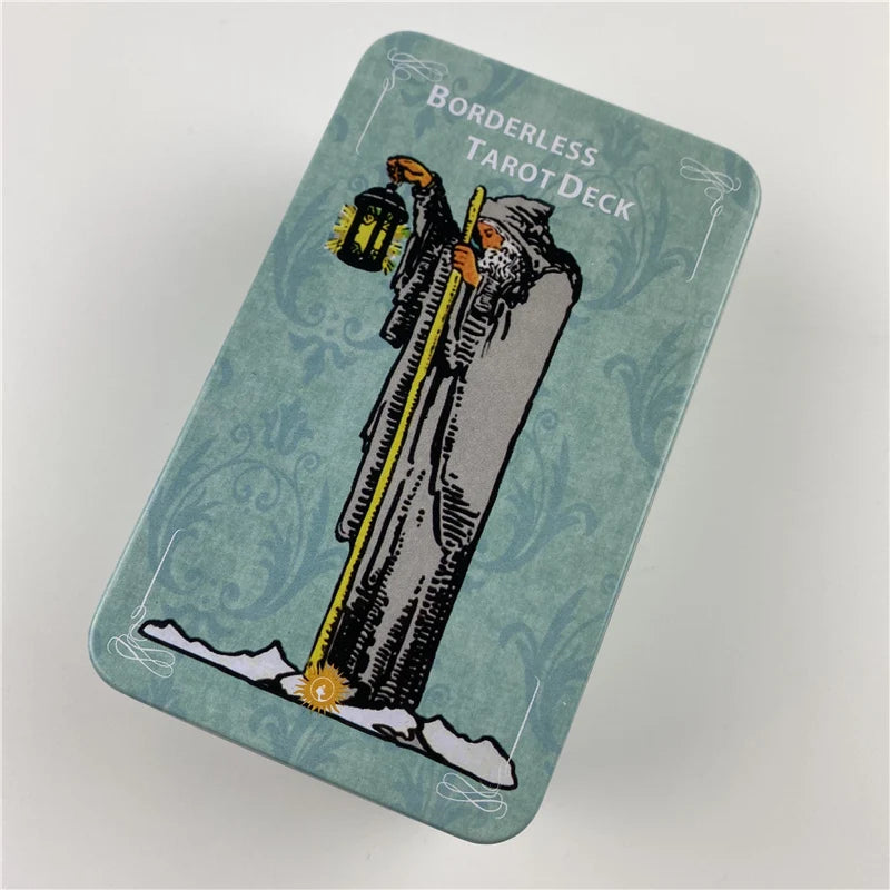 Gilded Borderless Edition Rider Tarot Cards Deck With Paper Guidebook English Vision Classical Divination Board Games