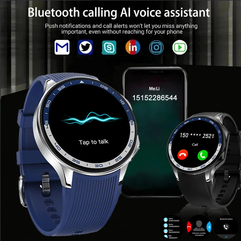 2025 New For OPPO Watch X Smart Watch 4GB Large Memory Music Video Player TWS Headphones AMOLED HD Business High-end Smartwatch