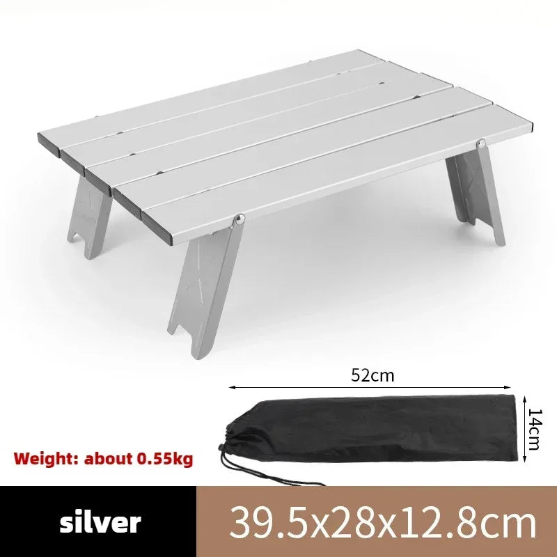 Seasonal Clearance Ultralight Foldable Camping Table, Portable Mini Aluminum Table for Beach, Garden Party, Hiking &Outdoor Trip