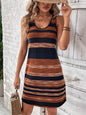 Athleisure Sport Women's O-Neck A-Line Sleeveless Dress Rainbow & Colorful Print Dresses Woman Summer Y2k Ladies Clothes Tee Top