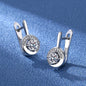 925 Sterling Silver Earrings Jewelry High Quality Retro Simple Pattern Purple White Zircon Earrings Hot Sale