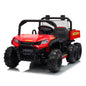 24V 4WD All-Terrain Kids Ride On Dump Truck Parental Remote Control 3 Speeds 2-Seater Off-Road Toy Car For Boys Girls