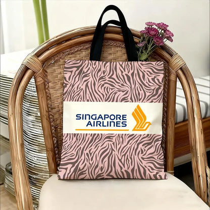 Singapore Airlines Storage Bags Handbag Women Casual Underarm Top Handle Bag Lady Shopping Travel Bags