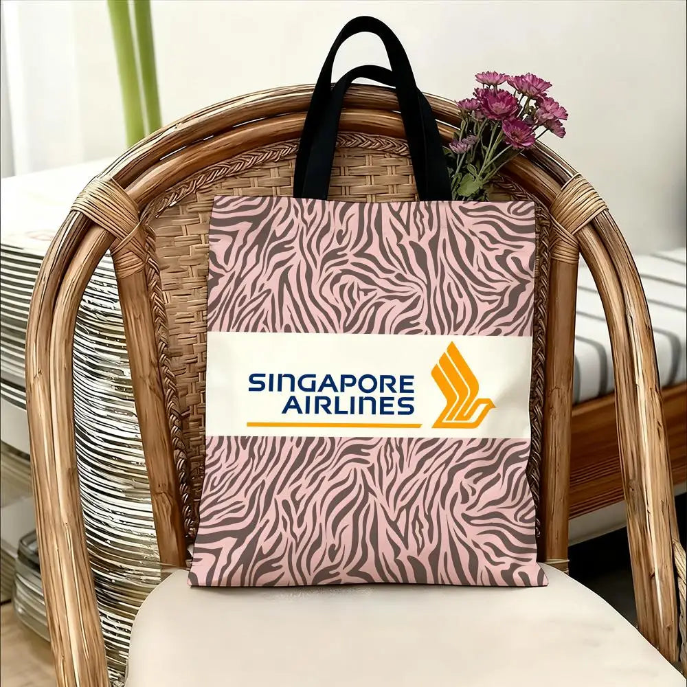 Singapore Airlines Storage Bags Handbag Women Casual Underarm Top Handle Bag Lady Shopping Travel Bags