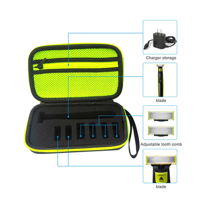 Storage Case for Philips Shaver, EVA Portable Case Electric Trimmer Shaver Travel Case Protective Cover Storage Bag for Philips