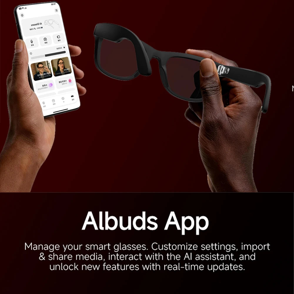 New HD5-ultra AI Smart Glasses AI Real-time Translation 800W Pixel Camera Photo Video Recording 300 Mah Smart Glasses 2026