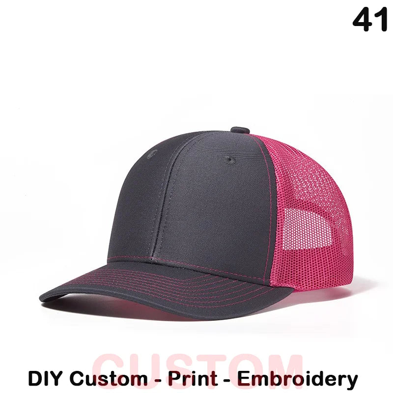 Fedoryn Custom Embroidery Baseball Cap for Men and Women DIY Design Mesh Cap LOGO Print Hat Quality Truck Hat Wholesale Unisex