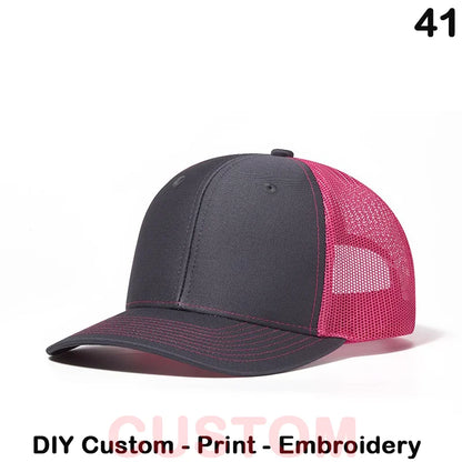 Fedoryn Custom Embroidery Baseball Cap for Men and Women DIY Design Mesh Cap LOGO Print Hat Quality Truck Hat Wholesale Unisex