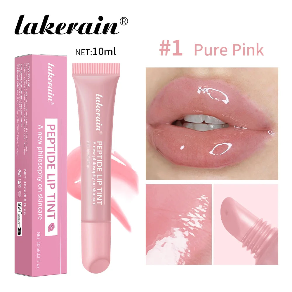 10ml Błyszczyk Nawilżający Galaretka Olejek do Ust Trwale Nawilżający, Wodny, Błyszczący Szklany Olejek Powiększający Usta, Wygładzający Zmarszczki, Serum Ochronne do Ust