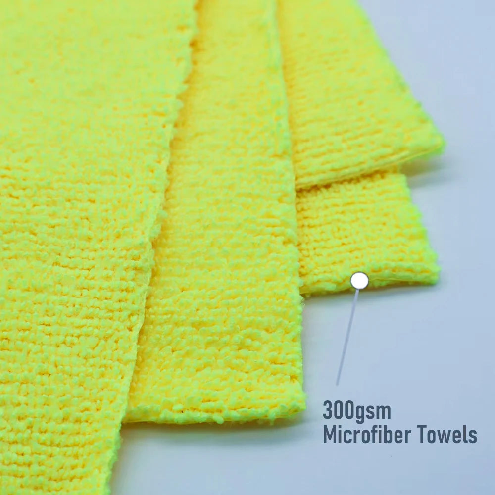 AUTOBRIGHT 40x40 cm Microfiber Cleaning Cloth 3/5/10 Pieces Pack 300gsm Soft Lint Free Super Absorbent Multi Functional Towel