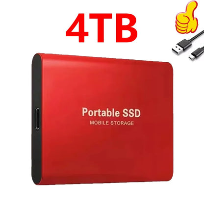 Genuine Portable SSD 1TB High Speed External Hard Drive 2TB/4TB USB 3.2 Hard Disk 16TB Mass Solid State Drive for Laptop/PC/MAC
