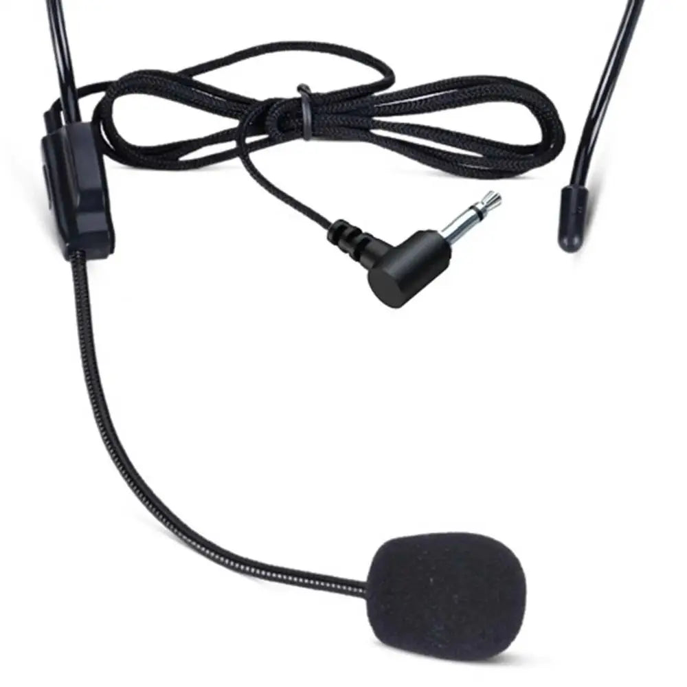 New Portable Wired Microphone 3.5mm Plug Flexible Headset Microphone Video Recording Head-mounted Speech Headset Mic