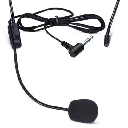 New Portable Wired Microphone 3.5mm Plug Flexible Headset Microphone Video Recording Head-mounted Speech Headset Mic
