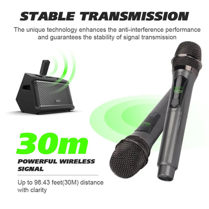 LMBGM W7 2.4G wireless charging handheld microphone system with long battery life for churches, karaoke, outdoor performances
