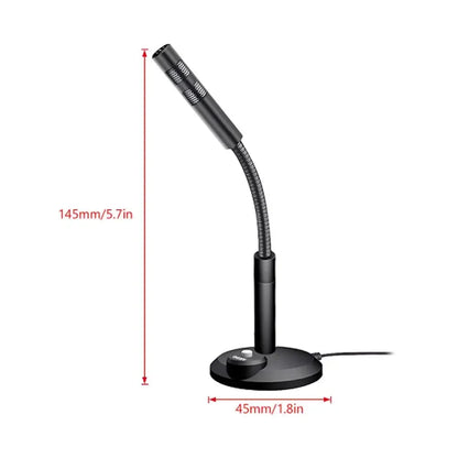 USB Desktop Microphone 3.5mm Omnidirectional PC Laptop Computer Mic for Computer Gaming Recording Chatting Singing Meeting