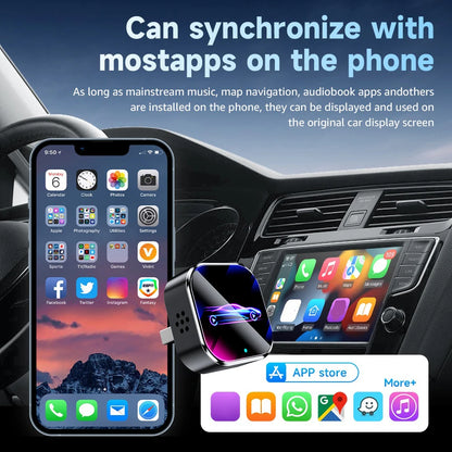 Wireless Android Auto Carplay Box/Adapter Carplay AI Box Auto Connect Smart USB Dongle for iPhone and Android Factory Wired Cars