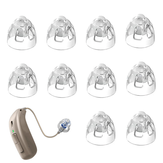 Hearing Aid Domes for Oticon Replacements,Minifit Open Bass Vent Domes(6mm/8mm/10mm/12mm),Universal Domes for Oticon Hearing Aid