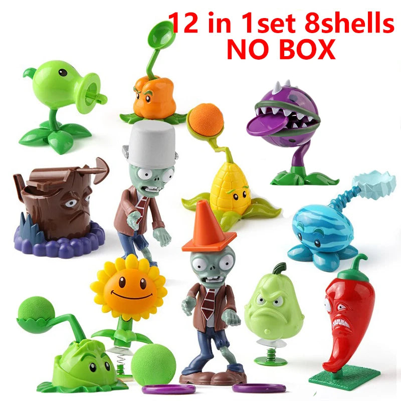 Plants VS Zombies 2 Playset Cactus Peashooter Coconut Cannon Genuine Game Scene Figure Ornaments Soft Silicone Birthday Gift boy