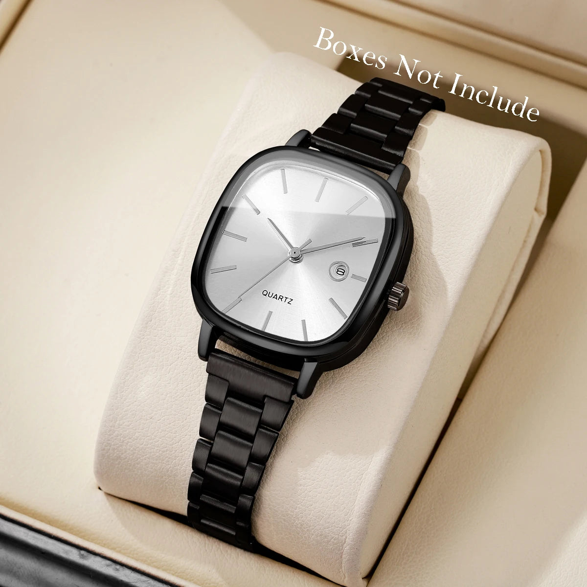 Elegant Square Dial Women Watches Simple Calendar Quartz Wristwatches Reloj Mujer Girls Clock Gift (Without Box)