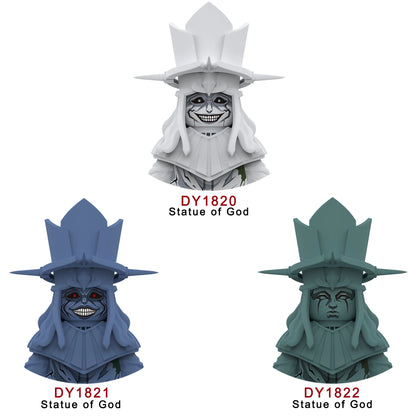 29cm Big Size Fantasy God Statue Building Block Figure, Rich Surface Printing Bricks Model, Desktop Decoration Collectible Toy