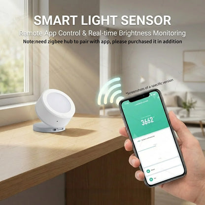 ZigBee Light Sensor Illumination Brightness Detector Illuminance LUX Tracking Home Automation With Smart Life TUYA Z2M Linkage