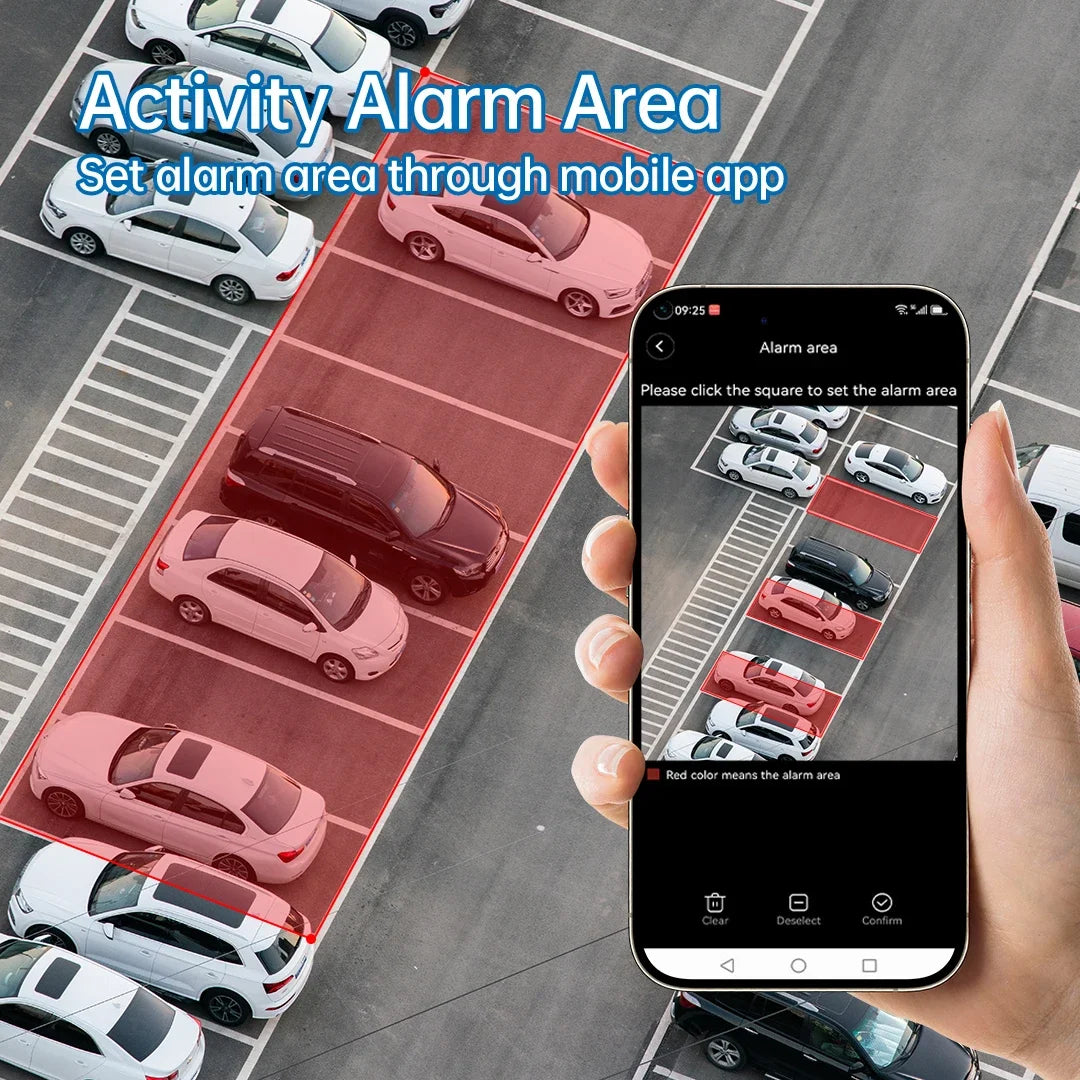 15MP IP Camera WiFi PTZ Three Camera Outdoor Wireless Solar 20000Mah Built-in Battery Video Surveillance Cam Long Time Standby