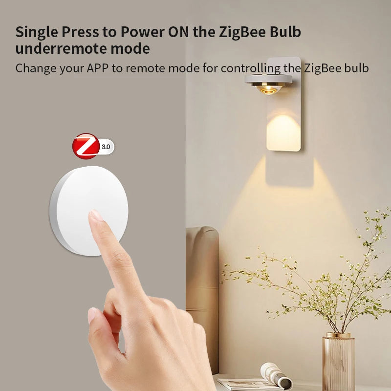 ZigBee Button Scene Switch Intelligent Linkage Smart Switch Battery Powered Automation Zigbee Device Tuya Smart Life APP Control