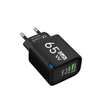 65W USB Fast Charging Charger Type C Quick Charger Portable Mobile Phone Plug EU/US/UK Wall Adapter For iPhone Samsung Xiaomi