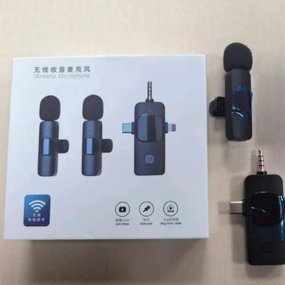 2026 Wireless Lavalier Microphone for iPhone Android USB-C Microphone with Noise Reduction for Live Streaming Interviews Mini Mi