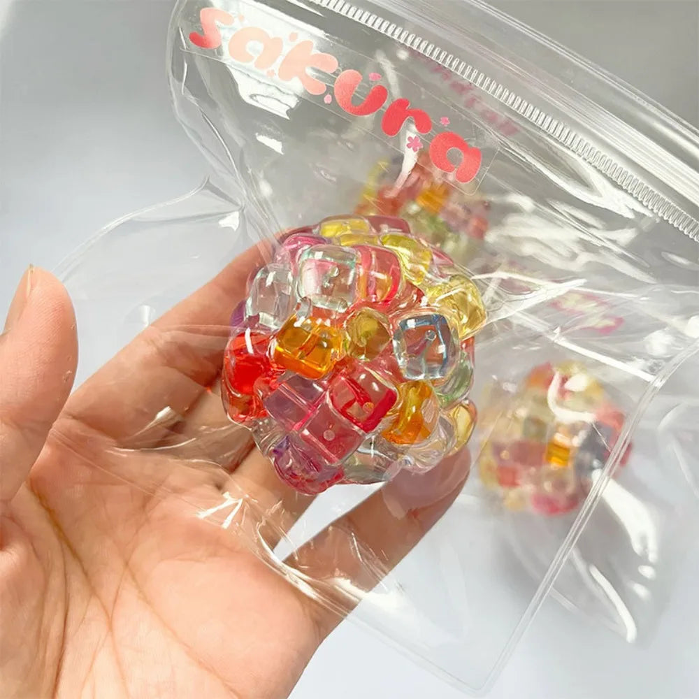 New Super Soft Squishy Balls Textured Moldable Sensory Fidget Toys Crunchy Memory Gel Fidget Toys Stress Relief