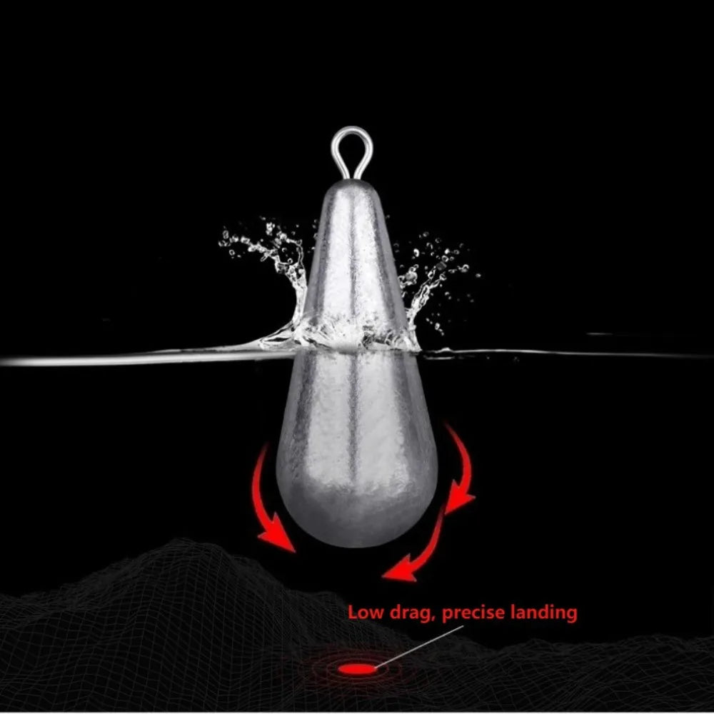5pcs/20pcs 10g-100gFishing Weights Sinkers Teardrop-shaped hook-ring sinker for fishing Fishing tackle Casting Drop Shot Weights