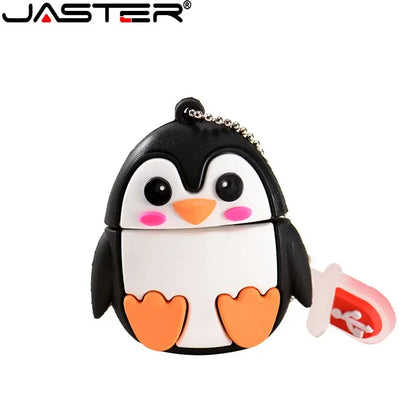 JASTER Uroczy Kreskówkowy Zwierzęcy Pendrive USB 64 GB Pingwin Kot Pamięć USB 32 GB Sowa Dinozaur Pendrive 16 GB Pszczoła Lis Pendrive 8 GB