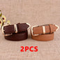 Fashion Women Genuine Leather Belts High Quality Gold Buckle Best Matching Dress Jeans Belts for Lady LB2146