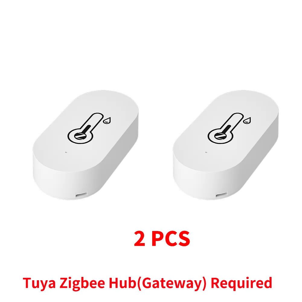 Tuya Zigbee Temperature Humidity Sensor SmartLife Remote Monitor For Smart Home Workwith Tuya Zigbee Hub