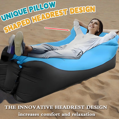 Inflatable Lounge Air Sofa Couch, Portable Beach & Camping Chair, Waterproof Couch for Picnics Hiking Outdoor Music Festivals