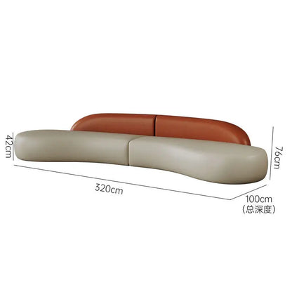 Italian Luxury Curved Sofa Modern Simple Hotel Homestay Lounge Office Sofa Designer Office Furniture أثاث مكتبات FYOS