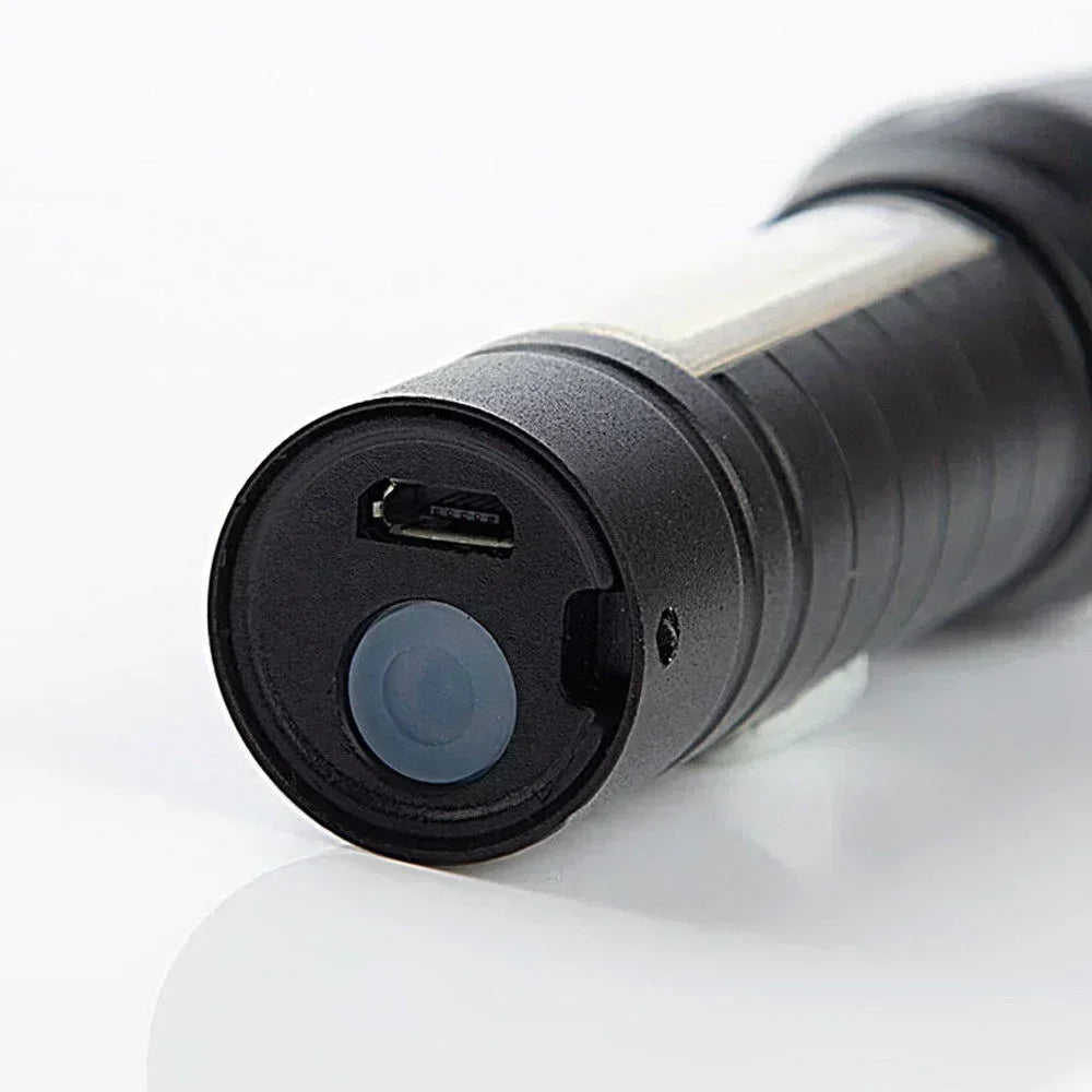 BALDR Mini Rechargeable LED Flashlight COB+XPE Portable Torch Zoomable Light Tactical Flashlight outdoor Camping Fishing Lantern