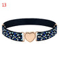 2022 Children Stretch Belts Girls Multicolor Adjustable Elastic Waist Belts with Heart Shape Buckle Waistband Accessories