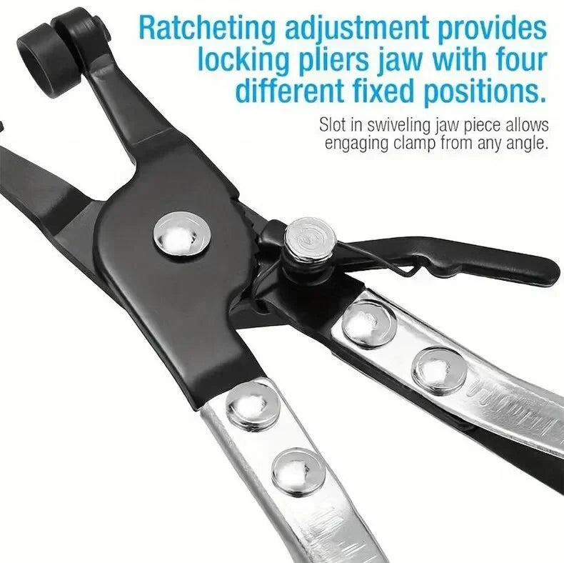 Car Water Pipe Hose Clip Pliers Clamp Swivel Drive Jaw Locking Tool Removal And Installation Of Ring-Type Flat-Band Hose Clamps