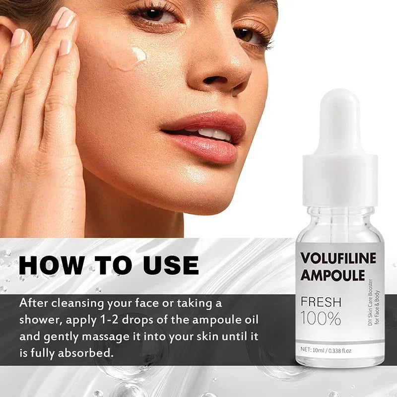 100% Pure Volufiline Plumping Ampoule Serum, Skin Care Essential for Facial Volume & Even Skin Tone, Fast-Absorbing Hydrating
