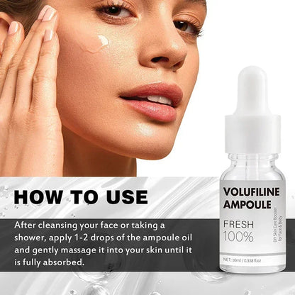 100% Pure Volufiline Plumping Ampoule Serum, Skin Care Essential for Facial Volume & Even Skin Tone, Fast-Absorbing Hydrating