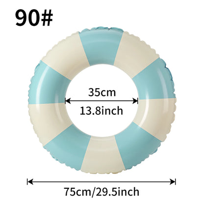 1PC Ins Style Macaron Inflatable Swimming Ring Adult Kids Thickened Pool Float Summer Pool Party Water Toy