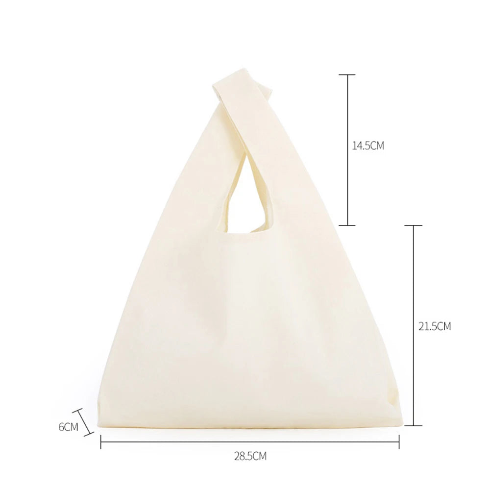 Canvas Cotton bag grocery handbag Foldable Fabric tote bag portable Storage organizer Shopping bag for woman Cloth organizer bag
