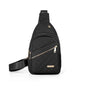 Leisure Quilted Crossbody Bag for Women Chest Bag with Earphone Hole Outdoor Hiking Sling Bag Suitable for Daily Use, Travel