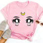 Summer 2026 Sailor Moon "Four Grid Emoji Pack" Soft Street Trend 100% Cotton Print Loose T-shirt Male/female Top Y2k