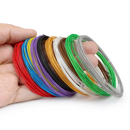 5/10/20M UL1423 PTFE Micro Fine Wire 38/36/34/30/28/26/24AWG PVDF Insulated Electronic Single Core Silver Plated Copper Cable