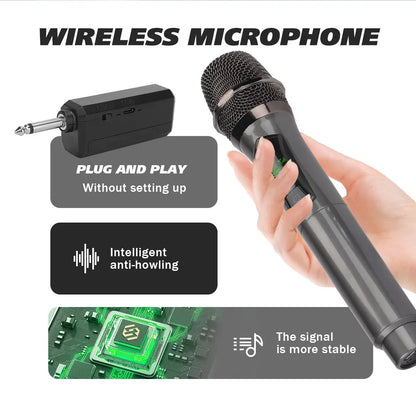 LMBGM W7 2.4G wireless charging handheld microphone system with long battery life for churches, karaoke, outdoor performances