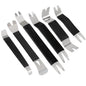 6Pcs Portable Auto Door Clip Trim Removal Tools Kits Car Dashboard Audio Radio Panel Repair Metal Removal Pry Disassembly Tool